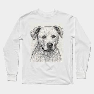 Doggy Line Design Long Sleeve T-Shirt